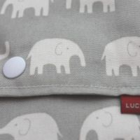 【M】象さん柄グレー/抱っこひも収納カバー「ルカコ」 0284-11