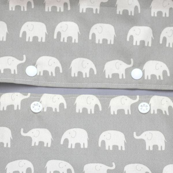 【M】象さん柄グレー/抱っこひも収納カバー「ルカコ」 0284-11