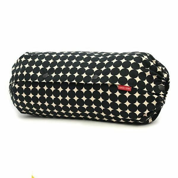  【M】北欧風変わりドット ブラック×ベージュ/抱っこひも収納カバー「ルカコ」 0338-11