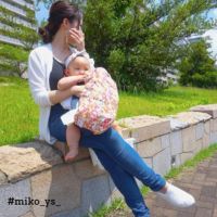  【M】アートな花柄 カラフルピンク/抱っこひも収納カバー「ルカコ」 0394-11