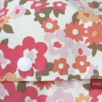  【M】アートな花柄 カラフルピンク/抱っこひも収納カバー「ルカコ」 0394-11