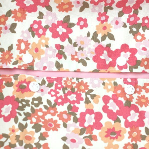  【M】アートな花柄 カラフルピンク/抱っこひも収納カバー「ルカコ」 0394-11