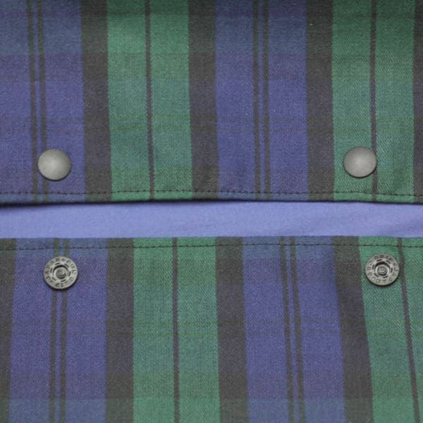 【M】トラッド系グリーン×紺チェック/抱っこひも収納カバー「ルカコ」0609-13