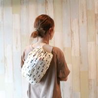 【L】シンプルリボン アイボリー/抱っこひも収納カバー「ルカコ」 88-0870-11