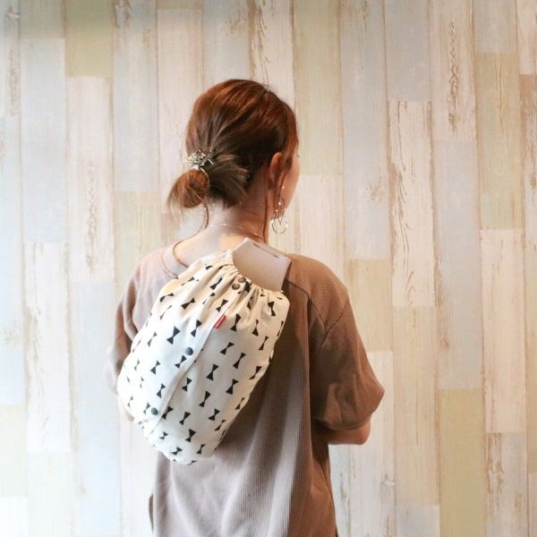 【L】シンプルリボン アイボリー/抱っこひも収納カバー「ルカコ」 88-0870-11