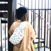 【L】シンプルリボン アイボリー/抱っこひも収納カバー「ルカコ」 88-0870-11