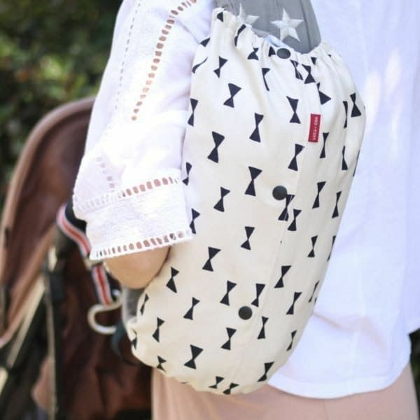 【M】【セット】シンプルリボンアイボリー/抱っこひも収納カバー「ルカコ」55-0870-11