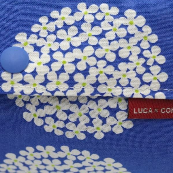 【L】北欧風サークル調フラワービビットブルー/抱っこひも収納カバー「ルカコ」 88-0923-11