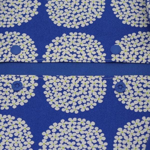 【L】北欧風サークル調フラワービビットブルー/抱っこひも収納カバー「ルカコ」 88-0923-11