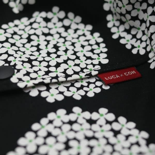  【L】北欧風サークル調フラワーブラック/抱っこひも収納カバー「ルカコ」 88-0935-11