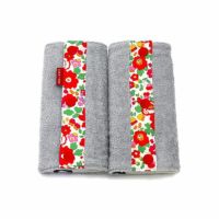 抱っこ紐のよだれカバーFUWA グレー×【リバティ 】ベッツィアンピンク