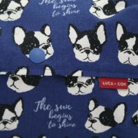 【L】フレンチブルドック ブルー/抱っこひも収納カバー「ルカコ」88-0978-11