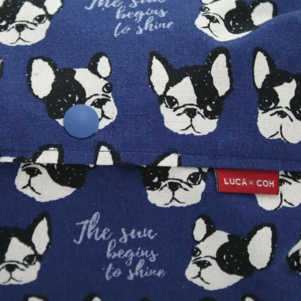 【L】フレンチブルドック ブルー/抱っこひも収納カバー「ルカコ」88-0978-11