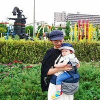 抱っこ紐カバー【ルカコ】抱っこ紐収納 持ち運びポーチ・ケース 日本製【ヒップシート対応】ダンガリーグレー 80-0676-11