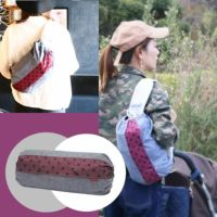 【L】【レイヤー】ダンガリーブルー×星柄ワインレッド/抱っこひも収納カバー「ルカコ」 88-1000-11
