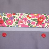 レイヤーリバティ グレー×【リバティ　ベッツィアン（レッド系）】0862-11