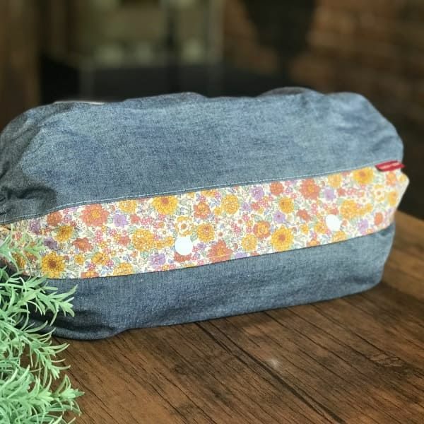 【M】【レイヤー】ダンガリーブルー×ダリアイエロ/抱っこひも収納カバー「ルカコ」0955-11