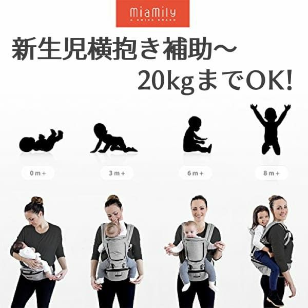 ミアミリー】ヒップスタープラス日本モデル【ストーングレー】新生児