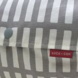 【M】北欧風スクエア柄グレー/抱っこひも収納カバー「ルカコ」1047-11