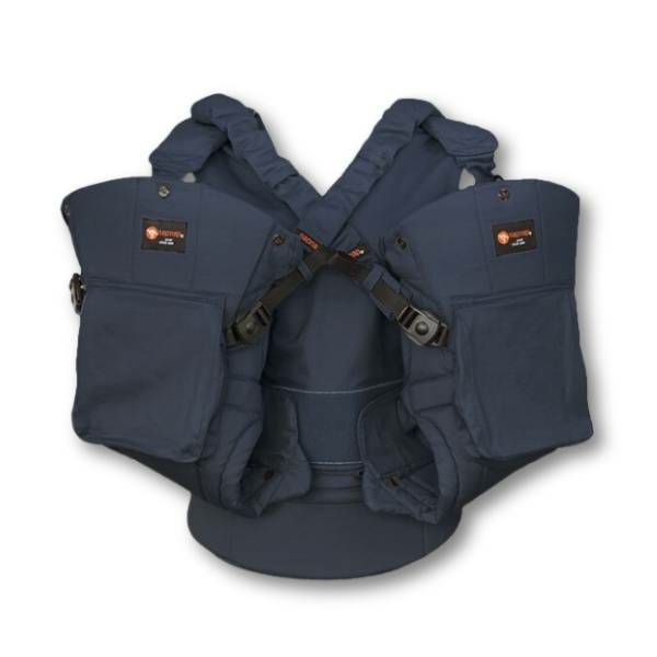 【双子用抱っこ紐】napnap(ナップナップ)ネイビー ふたごのおんぶ抱っこ組み合わせ可のおすすめ世界初ツインズキャリー イニシャルチャーム2個セット