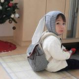 【ハーネス付きリュック】ダディッコ【クッキー＆クリーム】 赤ちゃん・子供の迷子防止リュック 1歳誕生日一升餅のお祝いから4歳頃まで木製イニシャルチャームプレゼント 店舗試着可1000-22-04