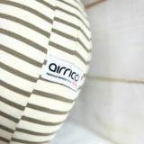 エアリコ授乳クッション(枕)しっかり固め厚めのへたらない助産院の助産師と職人が創った授乳クッションairricoボーダーグレー1000-33-01