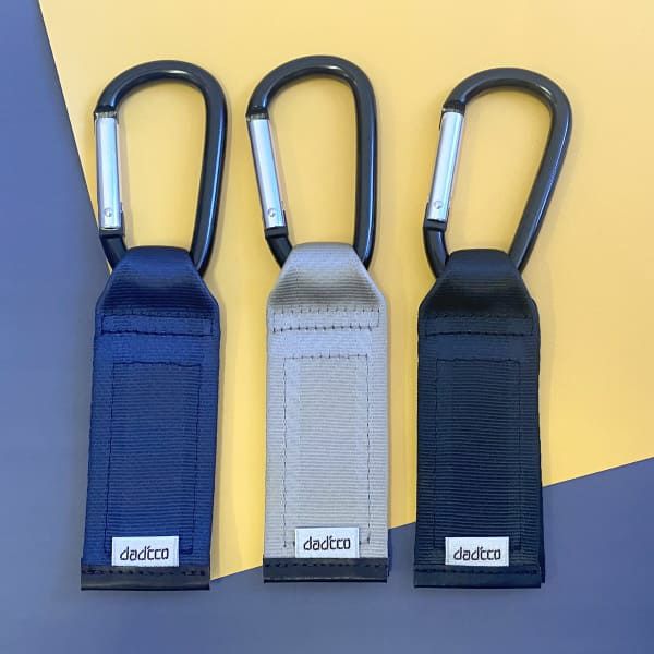 ベビーカーフック荷物掛け カラビナ ダディッコ付け方簡単日本製の丈夫なブランド2個セット