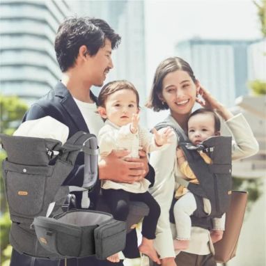 BELK-S(ベルクエス)│ベビーアンドミー(BABY&Me) 2021最新ヒップシートキャリア│ファーストオプションセット ダークグレー1000-07-82