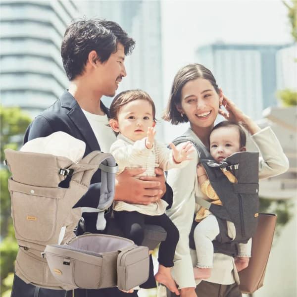 BELK-S(ベルクエス)│ベビーアンドミー(BABY&Me)最新ヒップシートキャリア抱っこ紐セット│ペールブラウン