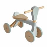 【三輪車】1歳2歳のおしゃれでシンプルな木製の室内屋外の乗り物おもちゃ(安定の四輪)【グレー】誕生日プレゼントにおすすめ！ホップル1000-43-06