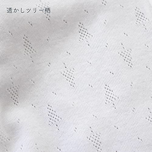 【セーラー襟のロンパース】【長袖】ベビー服・新生児服肌着 日本製ブランド おしゃれな透かしツリー柄ホワイト(白)綿100% 新生児・60-70・80サイズ通販1000-42-17
