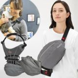 ダッグスリー（DaG3）テラスベビーヒップシート【グレー】折りたたみ20kgまで使えるシングルショルダー付きバッグ1000-45-09