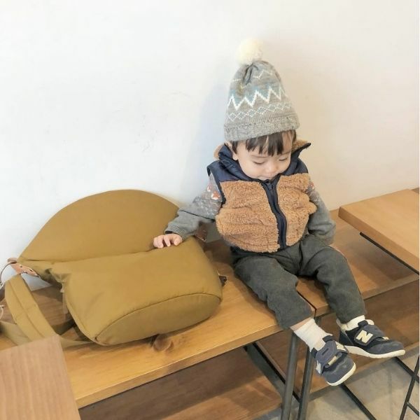 ノルン(N/ORN)抱っこ紐バッグ(日本製)【キャメル】ヒップシートになる