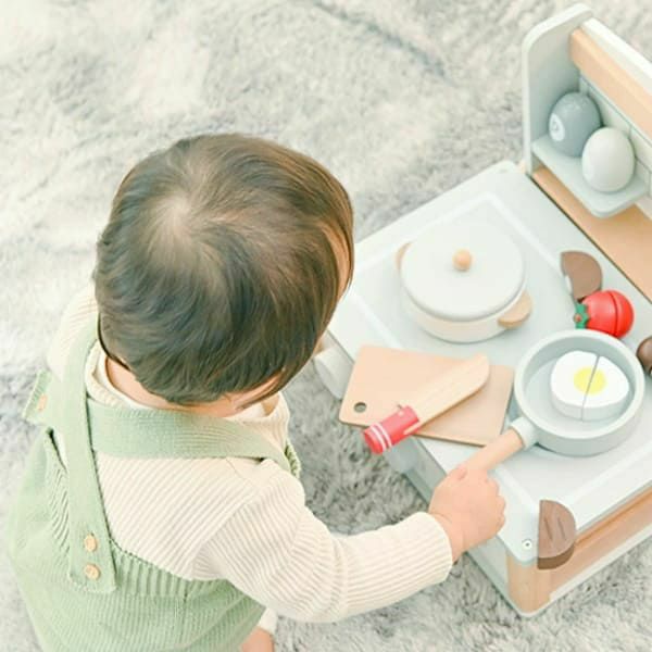 贈答用1歳2歳3歳誕生日【ままごとキッチン】折りたたみコンパクト