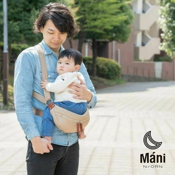 ノルンマーニ（N/ORN Mani）ショルダーバッグ×ヒップシート 簡単コンパクト 生後7ヵ月頃～約5歳頃(20kg)ボディバッグ【ナイトブラック】1000-52-06