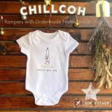 CHILLCOH(チルコ)【ハーフバースデーロンパース】名入れギフト誕生日ベビー服・衣装・アイテム(男の子女の子)生後5～6ヵ月70・75・80サイズ おしゃれでかわいいロンパース白赤ちゃん肌着(オムツ替えや着替え着脱簡単)普段着、ベビーフォトセルフ、初節句やフォーマル着にも活躍コーデ【オーダーメイド】1000-44-11