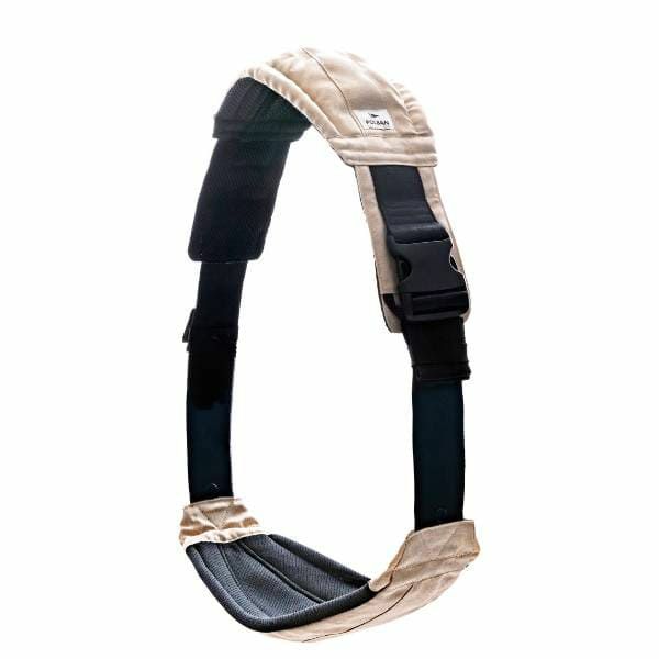 POLBAN GO(ポルバン ゴー)メランジアイボリー 腰がすわった生後7ヵ月〜48ヵ月まで使えるセカンド抱っこ紐。持ち運び収納袋付きでわずか250gで持ち運びも楽々コンパクト設計のスリング型ベビーショルダー パパママ身長約145cm～185cmまで対応 1000-58-24