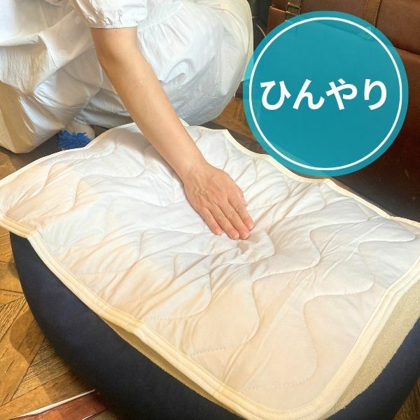 【同梱用送料追加なし】ひんやりパッド(ベビー用冷感パッド)赤ちゃん寝かしつけ暑さ対策【おやすみたまご対応】【アイボリー】おむつ替えシートとしても使える！1000-03-21