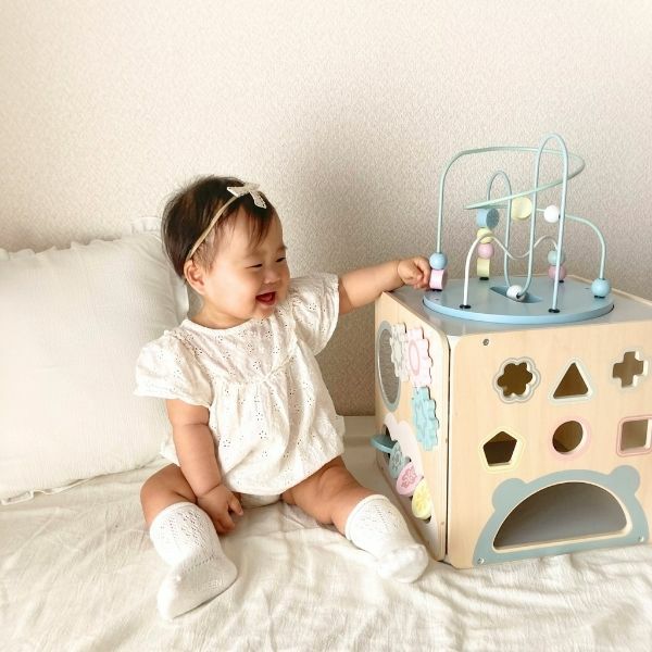 1歳2歳3歳ボックスおもちゃ【知育玩具】木製モンテッソーリ玩具【8種類