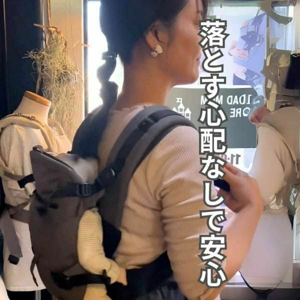 【ルカコレ】オールインワン(ヒップシート+抱っこ紐)チャコールブラック×グレージュ 新生児から超簡単抱っこ紐+腱鞘炎肩こり腰痛ママパパの救世主!超楽ヒップシート　究極の抱っこ紐全部セット1000-01-25