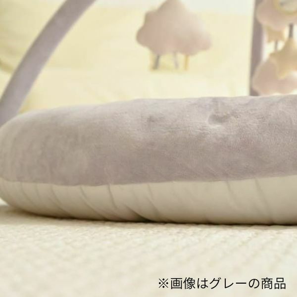 【ベビージム プレイジムマット】【プレミアム厚手ふわふわ】【コットンキャンディ】赤ちゃん(新生児0歳)から長く使える!折りたたみ収納ケース付きプレイマットと取り外せるおしゃれな知育おもちゃ。 寝返り腹ばい安心クッション！1000-21-61