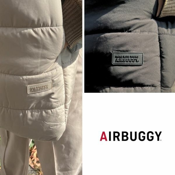 防寒ケープ(抱っこ紐ヒップシート ベビーカー対応)赤ちゃん新生児から1歳2歳3歳 寒さ対策 【暖か軽い洗える】多機能 撥水加工のサーモライトエコメイド エアバギー【サンドアッシュ】1000-63-01